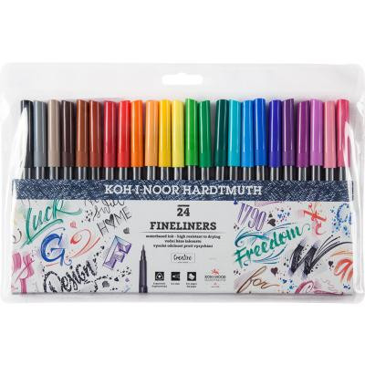 Лайнер Koh-i-Noor набір Асорті 0.3 мм пластик 24 шт (777024) Вінниця - фото 1