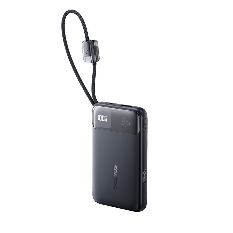 Павербанк 10000 mAh Baseus EnerFill FC11 22.5W швидка зарядка цифровий дисплей вбудований кабель power bank повербанк Одеса - фото 1