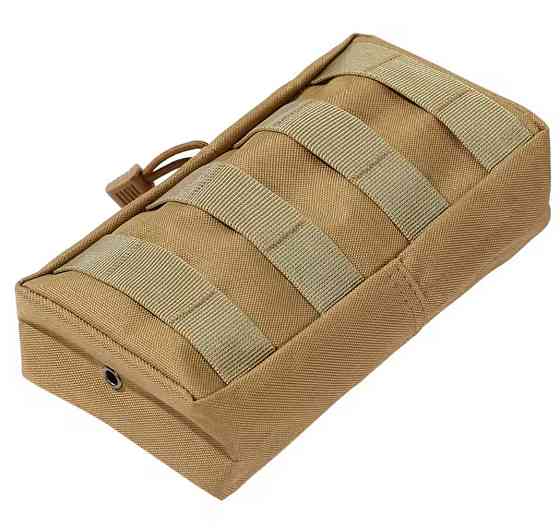 Мужская тактическая камуфляжная поясная сумка 1 карман 21 на 11 см зеленый Киев