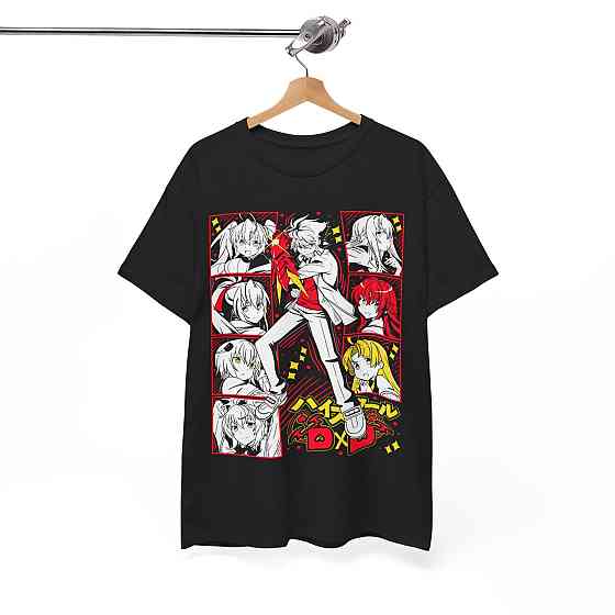 Футболка для хлопчика з аніме принтом Хігх Скхоол Дксд Ріас оверсайз (зріст від 165 до 180) Чорний AnimeJ0164m Дніпро