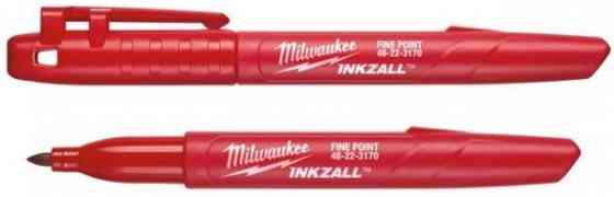 Маркер для будмайданчика InkZAll MILWAUKEE, тонкий, червоний Одеса