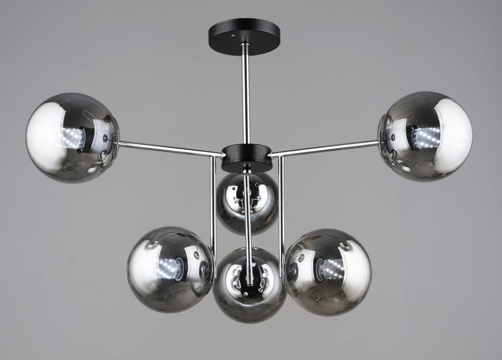 VALESO Люстра K2307/6 Чорний + Хром Київ - фото 1