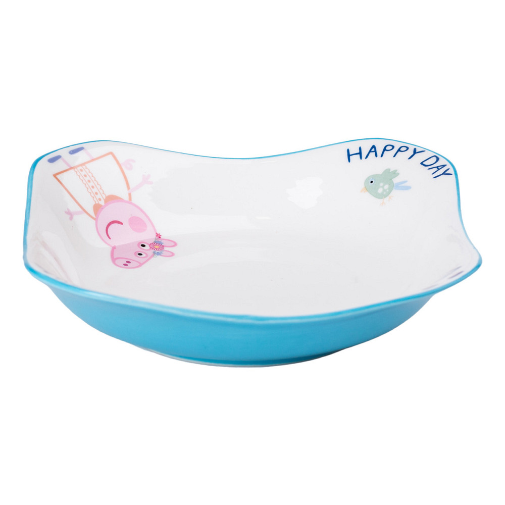 порцелянова глибока глибока квадратна тарілка для дітей 350 мл HP-15-16 Коломия - фото 6