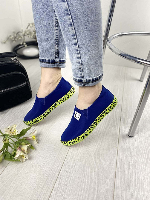 Bona Сліпони жіночі Bona MB-501 сині (літо, тканина) (1355) 36-39 Коломия - фото 2