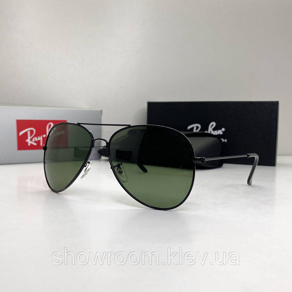 Чоловічі сонцезахисні окуляри Rb aviator polaroid (2912) Київ - фото 1