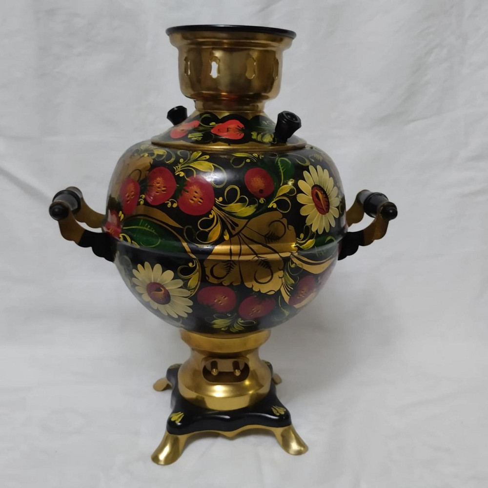 Набір  самовар   розписаний електричний з підносом і стакани з підстаканниками Винница - изображение 6