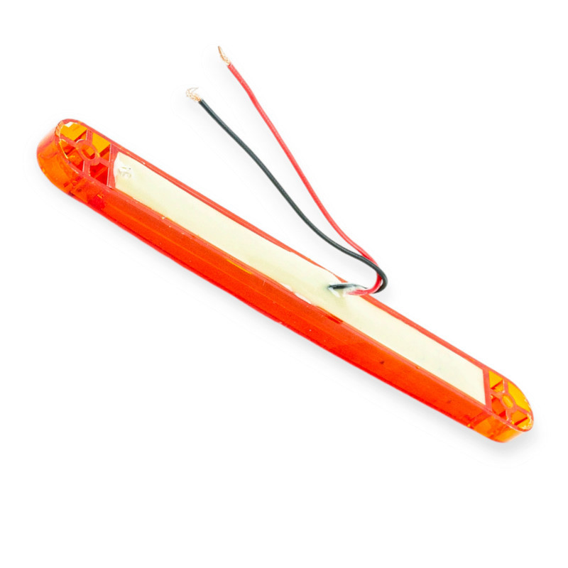 Фонарь овальный оранжевый 160х15мм 12 LED (12-24V) маркерный Мукачево - изображение 1