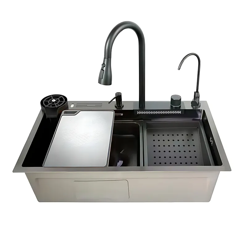 Мийка багатофункціональна Mixxus MH7546-SET-08 Decor Graphite з вбудованим змішувачем з нержавіючої сталі (MI8456) Харьков - изображение 1