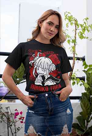 Футболка чоловіча з аніме принтом Моя геройська академія оверсайз (S/M/L) Чорний AnimeJ0535 Дніпро