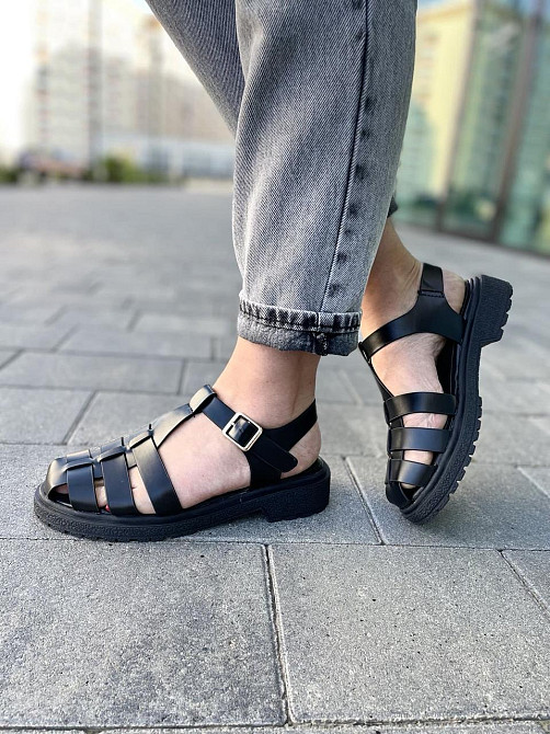 L&M Босоніжки жіночі L&M 6111-1 чорні (літо, еко-шкіра) (5088) Коломыя - изображение 9