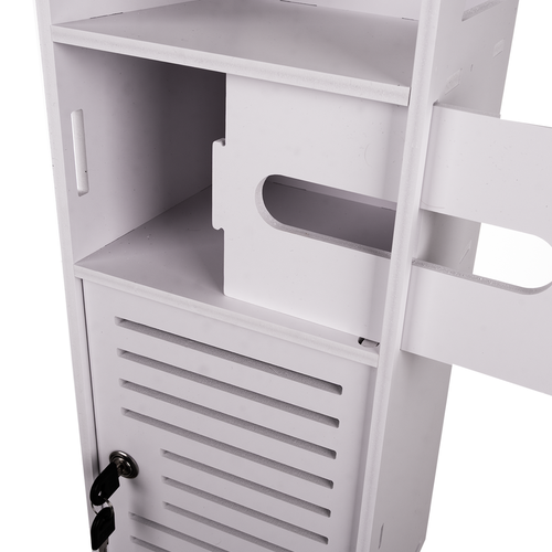 Шафка для ванної кімнати з тримачем туалетного паперу Ruhhy (25763) White Нововолинськ - фото 2