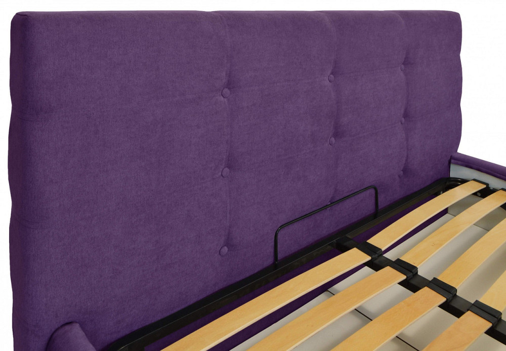 Ліжко Двоспальне Manchester VIP 180 х 190 см Місті Dark Violet З додатковою металевою цільнозварною рамою Фіолетовий Дніпро - фото 10