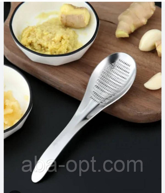 Терка для измельчения имбиря чеснока из нержавеющей стали Ложка (шт.).Aba-Opt Одесса - изображение 1