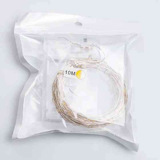 Garlando Гірлянда роса 10 метрів крапля на батарейках на 100 led білий дріт жовтий 100L10MWY Коломия