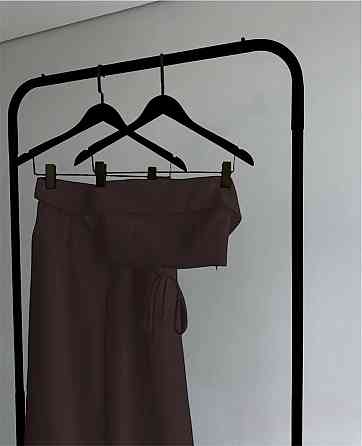 Жіночий стильний костюм для штанів: топ і штани костюмка Шоколад, 46/48 Одеса