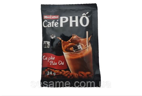 Вьетнамский натуральный растворимый кофе Cafe PHO 3в1 Maccoffee Cafe PHO 240г Харьков