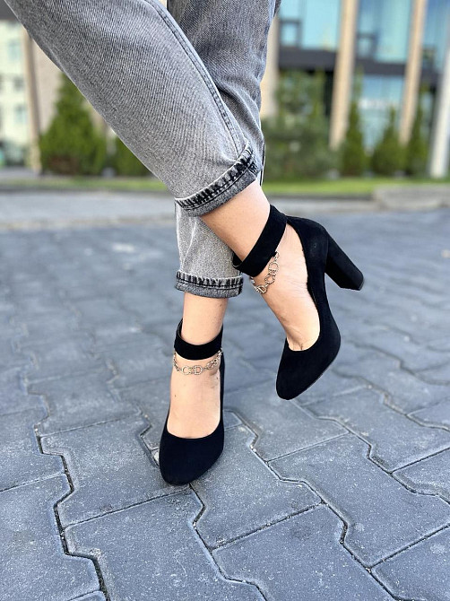 Туфлі жіночі LENA MELIANI чорні еко-замша каблук 10см 38р (N357-E7080-1) Коломыя - изображение 8