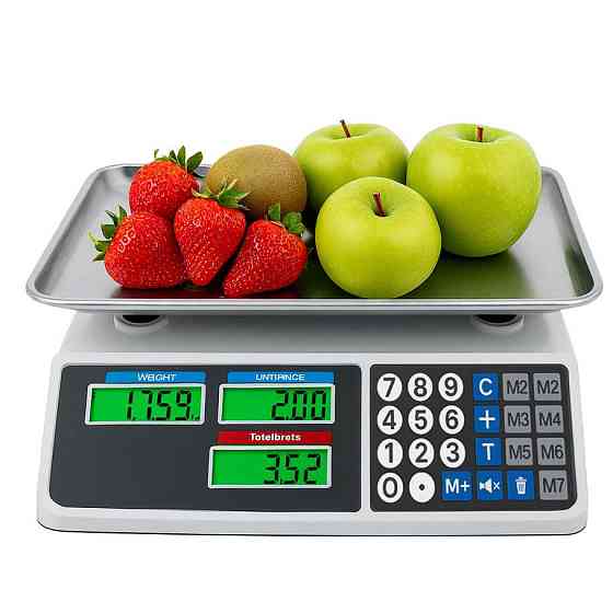 Торговые весы до 50 кг, со счетчиком цены, от сети и аккумулятора, DT 809 / Электронные весы / Настольные весы Киев