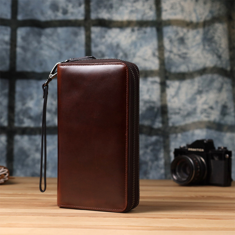 Мужской клатч из натуральной кожи Vintage 23064 Коричневый Киев - изображение 9