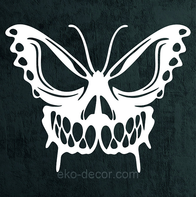 Декоративне настінне 3D Панно «Череп», Декор на стіну з об'ємом 50*40 см, Білий Київ - фото 8