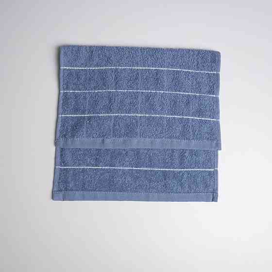 Махровий кухонний рушник зі смужками 30х50 см 400г/м2 GM Textile (Синій) Суми