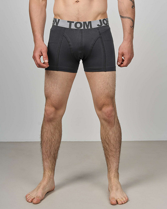 Трусы-шорты мужские однотонные - Tom John - Синие и Серые 2020 M, L, XL, XXL, Серый Киев - изображение 1