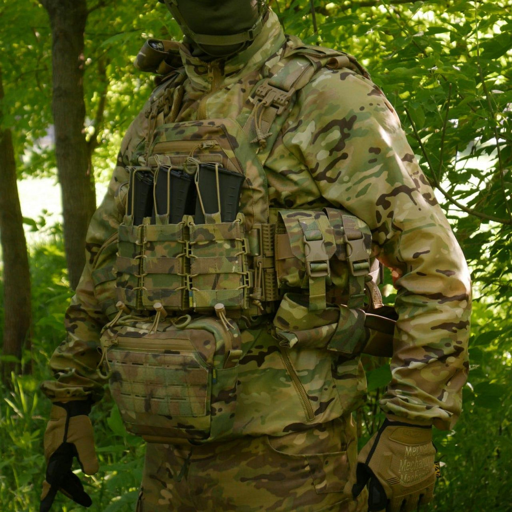 Штурмовая плитоноска мультикам с быстрым сбросом плитоноска на 8 итог kiborg военный разгрузочный жилет   WAR Львов - изображение 2