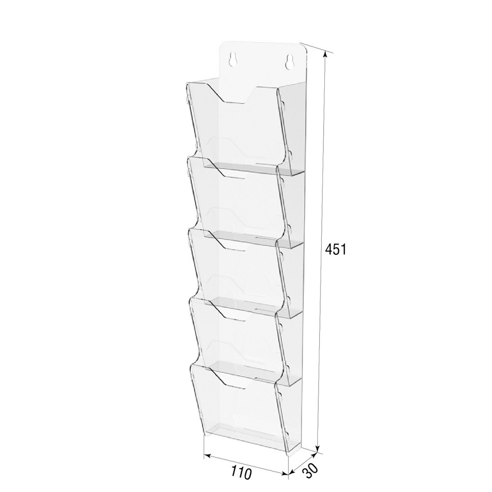 Кишеня буклетниця EKOSTAR 5-ярусна А6 вертикальний Київ - фото 3