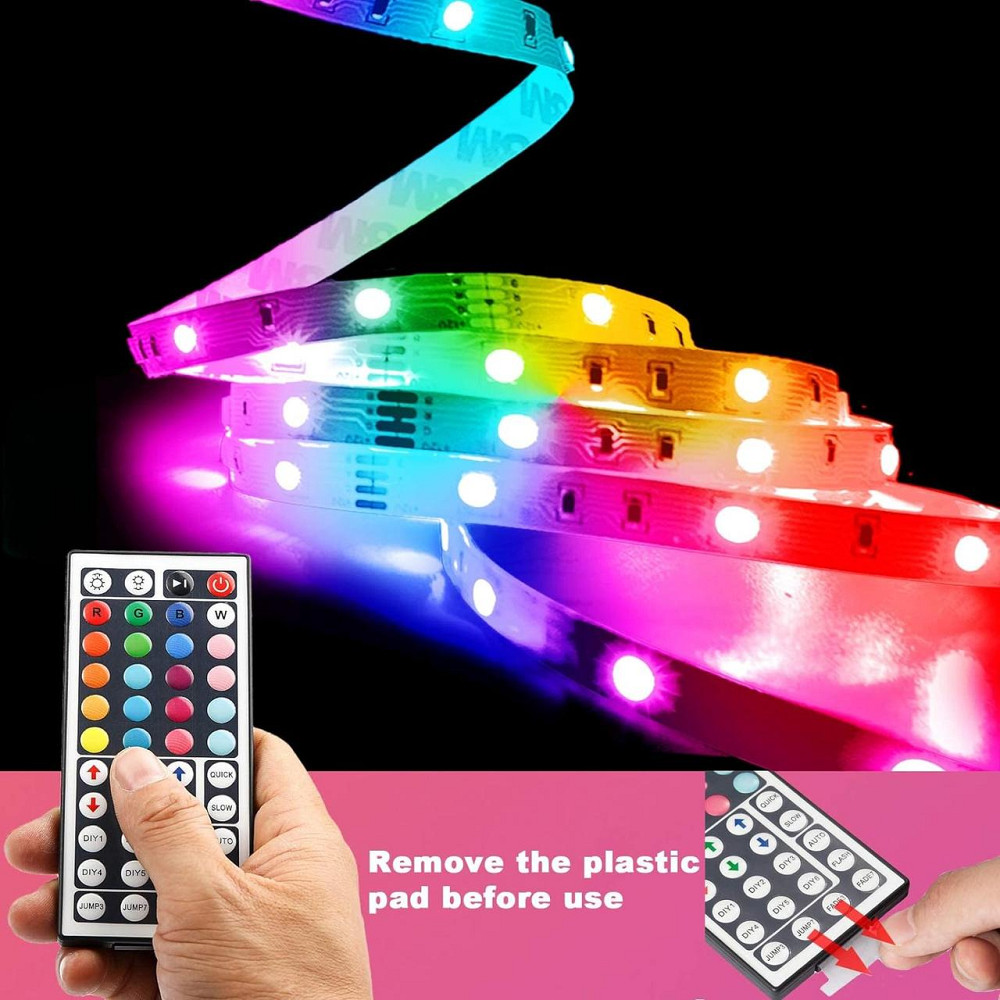 LED-лента Phopollo RGB 7,5 м: многоцветная лента с пультом ДУ и 44 режимами, 12В Киев - изображение 15