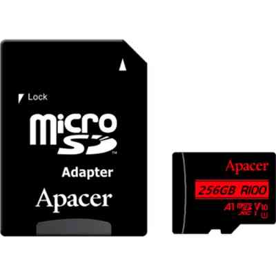 Карта памяти Apacer 256GB microSDXC class 10 UHS-I V10 A1 (AP256GMCSX10UB-R) Винница