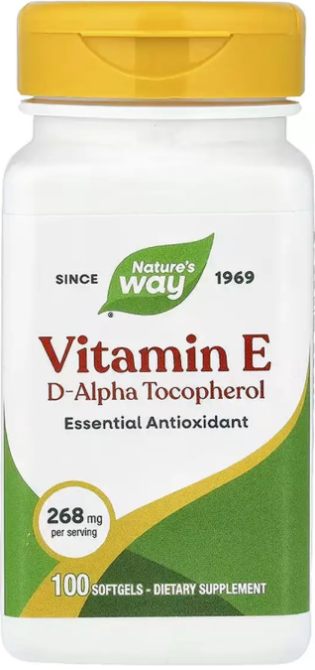 Вітамін Е Natures Wey Vitamin E D-Alpha Tocopherol 100 гел капс Київ - фото 1