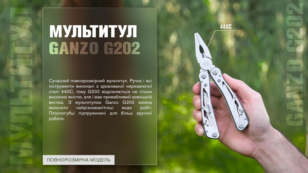 Мультитул Multi Tool Ganzo G202 Ровно - изображение 7