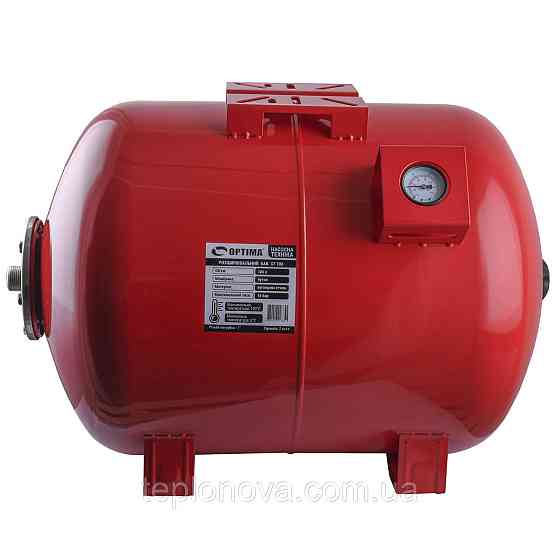 Бак Optima cal-pro для систем опалення 100 л 10bar гір. (з манометром) Чернівці