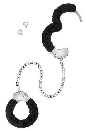 Поножи Fetish Tentation Adjustable metal and fur ankle cuffs Sex Aura Київ