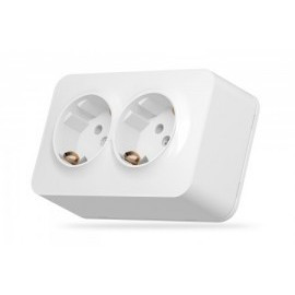 BINERA білий Розетка зовнішня 2-а із заземленням IP20 Videx Житомир - фото 1