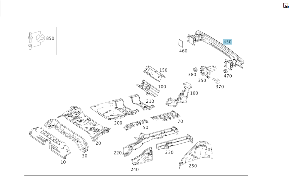 Mercedes-Benz  A1176100014 Підсилювач заднього бампера CLA Shooting Brake X117 CLA C117 GLA X156 Одеса - фото 2