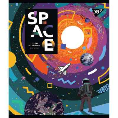 Тетрадь Yes А5 Space Abstract 18 листов клетка (765195) Винница