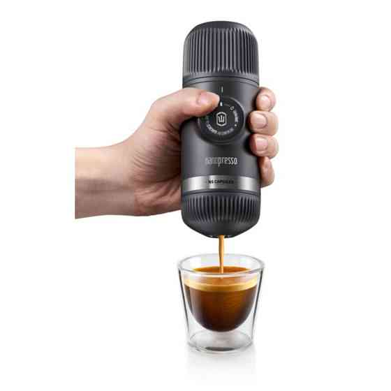 Портативне механічне еспресо кавоварка Wacaco Nanopresso + адаптер для капсул (для меленої кави) Київ