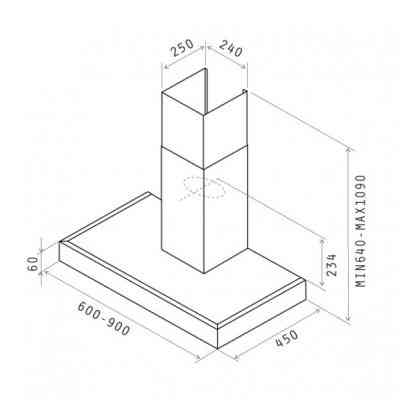 Вытяжка кухонная Elica Spot NG h6 IX A/60 Винница