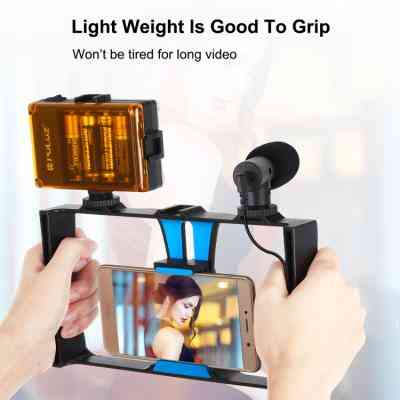 Набір блогера Puluz 4in1 (light, mount, phone holder, microphone) (PKT3023) Вінниця