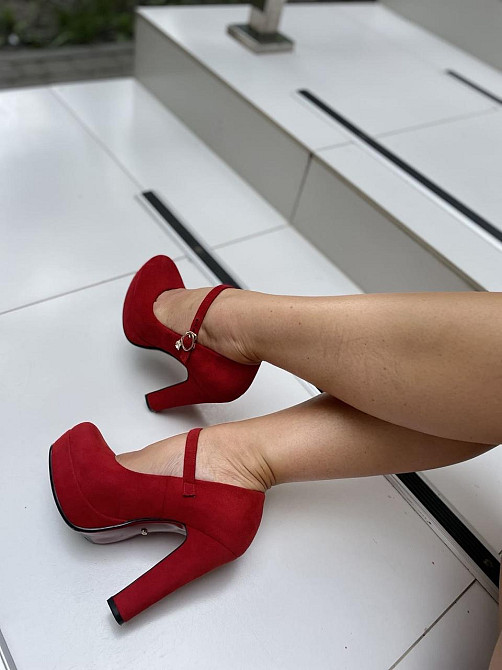 Туфлі жіночі STILLETA червоні еко-замша каблук 11см 36р (D280-J250-3 5164) Коломия - фото 7