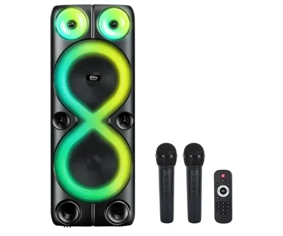 Портативна Bluetooth колонка ZQS8238 з 2 мікрофонами та пультом ДК, FM/USB/TF, LED підсвічування Одеса