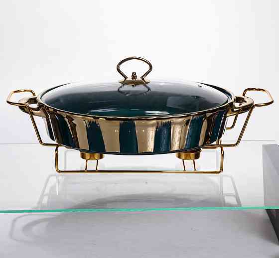 Yiwu Марміт порцеляновий настільний овальний 2 літри мармітниця з підігрівом JY-7 Коломия