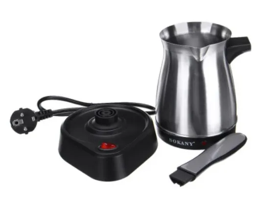 Sokany SK-214 кофеварка-турка, компактная, мощная, 5 чашек, легкая очистка, питание 220-240 В Киев