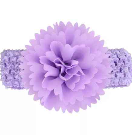 Повязка для девочки на голову с цветком 30-50 см сиреневый Киев