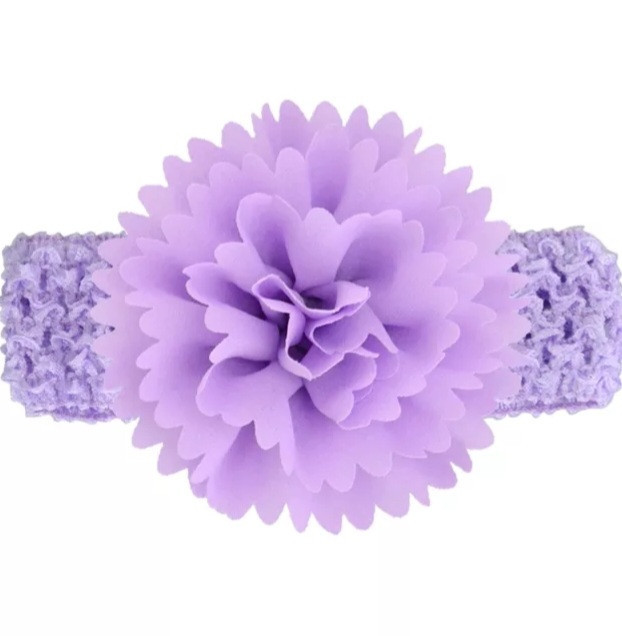 Повязка для девочки на голову с цветком 30-50 см сиреневый Киев - изображение 1