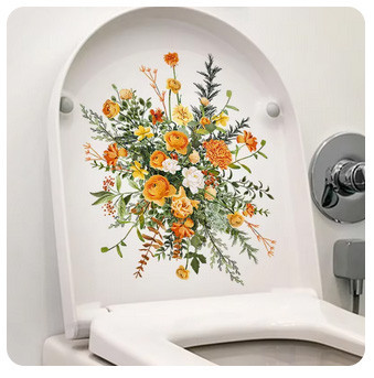 Наклейка на унитаз интерьерная Цветы Киев - изображение 2