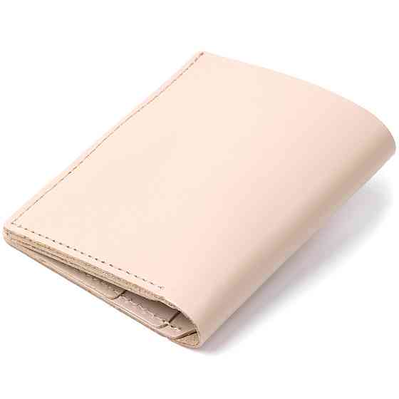 Компактное кожаное портмоне Shvigel 16489 Бежевый Киев