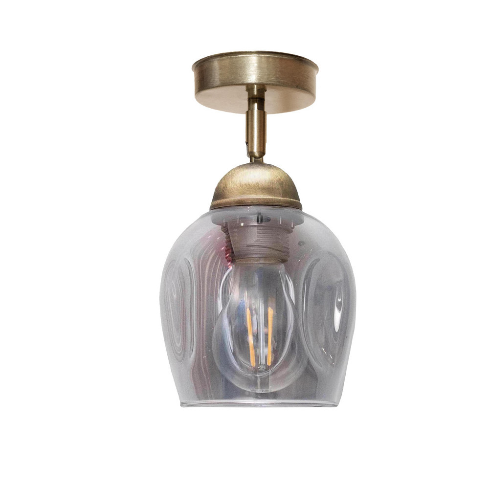 Світильник настінно-стельовий MSK Electric Enigma під одну лампу PL 20241-1 BN бронза Одеса - фото 4