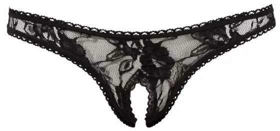 Ріостринги з розрізом ІЛЮЗІЯ чорні Sex Aura Київ